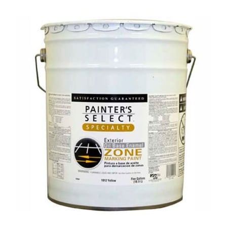 General Paint Painter's Select Oil Zone Marking Paint, Flat Finish, Yellow, 5-Gallon - 109564